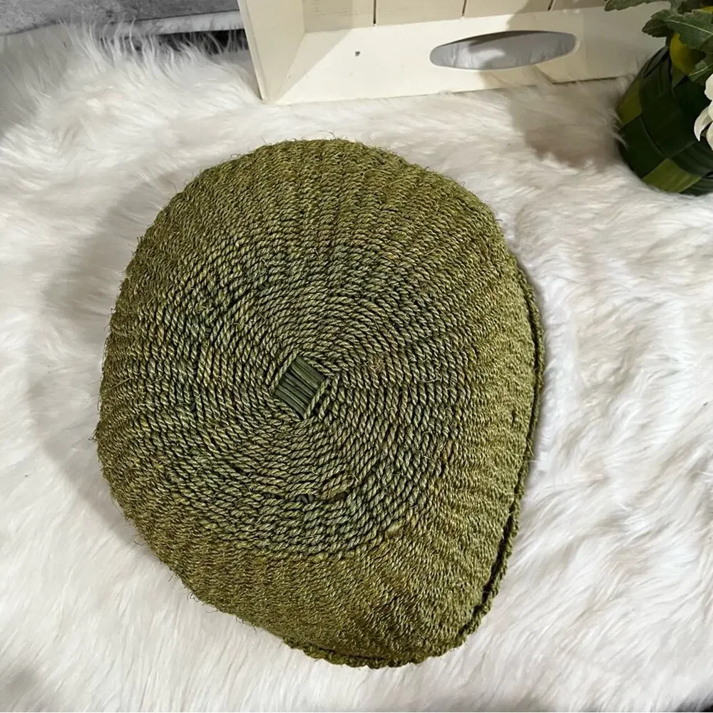 NEW Pottery Barn Seagrass Raffia Flower Planter Basket Limited Edition LG NWOT